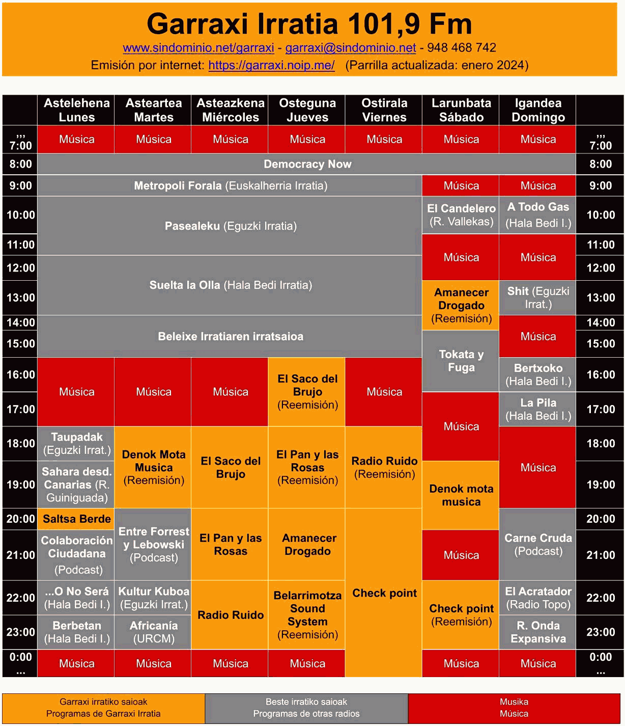 Garraxi Irratiko programazioa